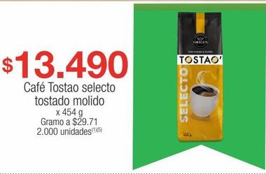 Café Tostao selecto tostado molido x 454 g