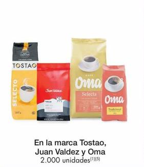 En la marca Tostao, Juan Valdez y Oma