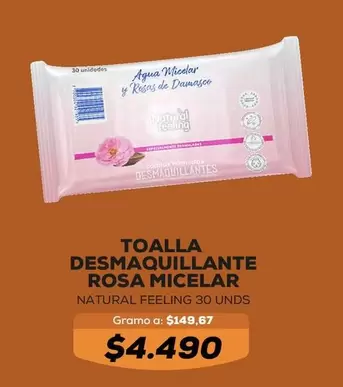 Natural Feeling - Toalla Desmaquillante Rosa Micelar