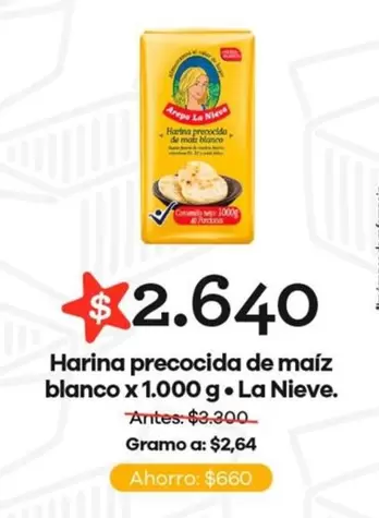 La Nieve - Harina precocida de maíz blanco