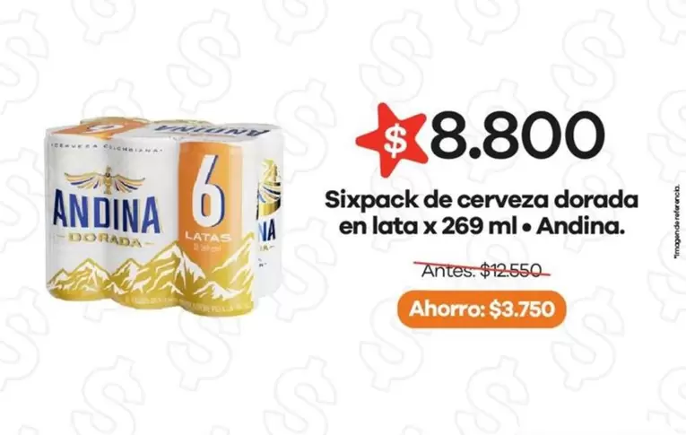 Andina - Sixpack de cerveza dorada