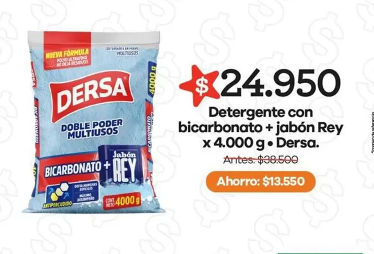 Dersa - Detergente con bicarbonato + jabón Rey