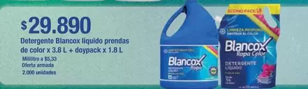 Blancox - liquido prendas de color x 3.8 L + doypack x 1.8 L