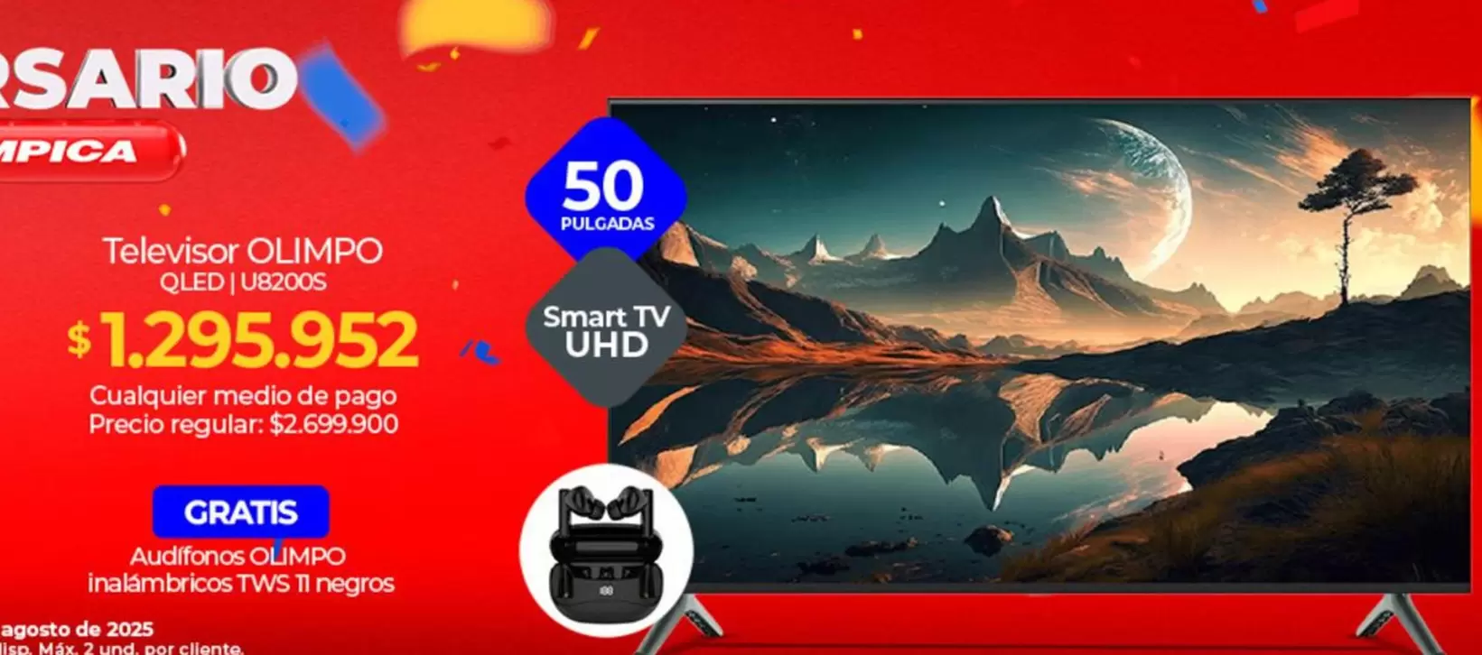 Olimpo - Televisor OLIMPO QLED UR8005