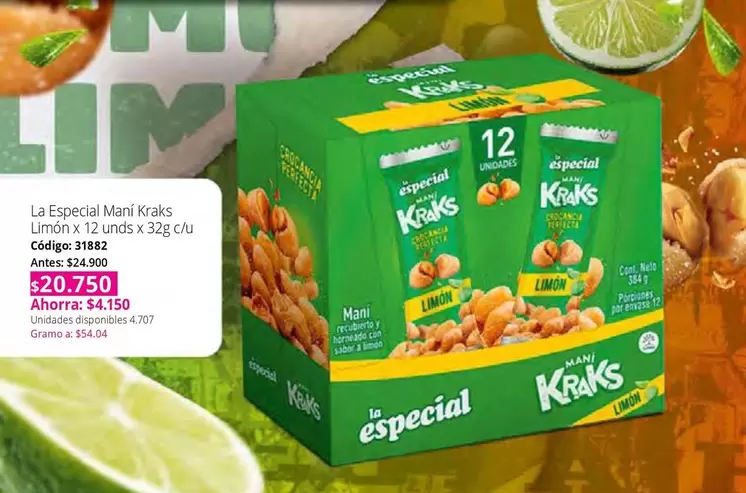 La Especial - Mani Kraks Limón