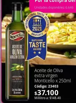 Monticello - Aceite de Oliva