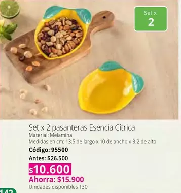 Set x 2 pasanteras Esencia Cítrica