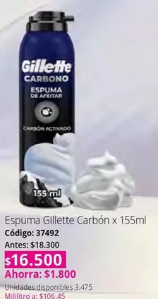 Gillette - Carbón x 155ml
