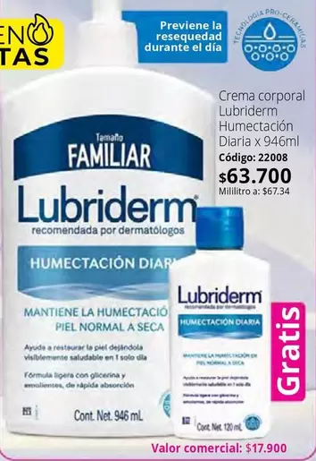 Lubriderm - Humectación Diaria