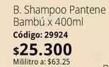 Pantene - Shampoo Bambú