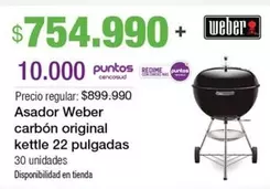 Asador carbón original kettle 22 pulgadas