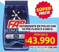 Fab - DETERGENTE EN POLVO ULTRA FLASH X 4.500 G.