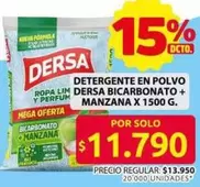 Dersa - DETERGENTE EN POLVO DERSA BICARBONATO + MANZANA