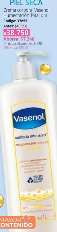 Vasenol - Humectación Total
