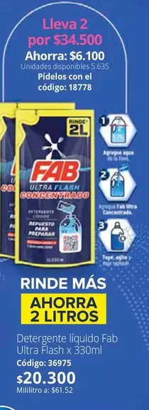 Fab - Ultra Flash x 330ml