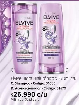 Elvive - Hidra Hialurónico x 370ml c/u