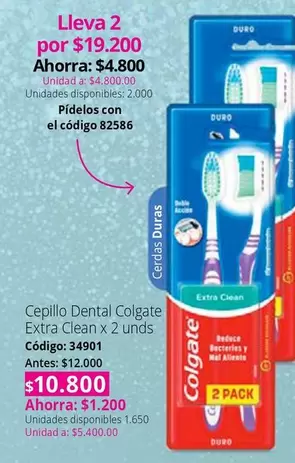 Colgate - Extra Clean x 2 unds