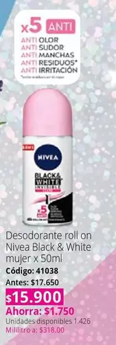 Nivea - roll on mujer x 50ml
