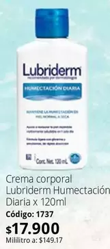 Lubriderm - Humectación Diaria x 120ml
