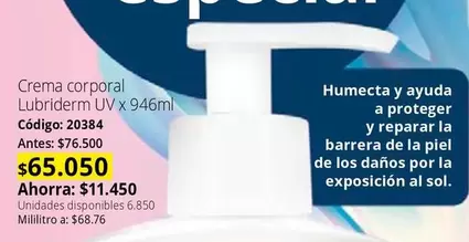 Lubriderm - UV x 946ml