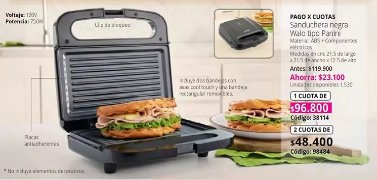 Touch - Sanduchiera negra