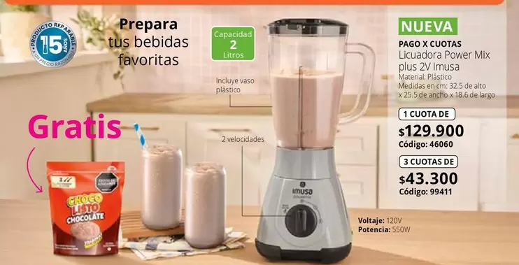 Imusa - Licuadora Power Mix