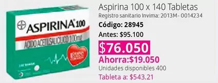 100 x 140 Tabletas