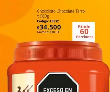 Chocolisto - Chocolate Tarro