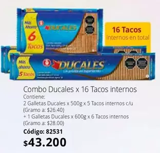 Ducales - Combo x 16 Tacos internos