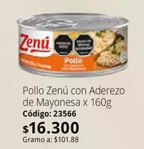 Zenú - Pollo con Aderezo de Mayonesa