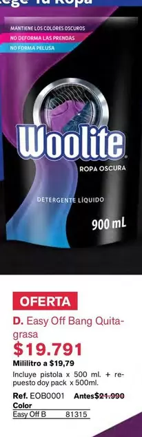 Woolite - Easy Off Bang Quita grasa
