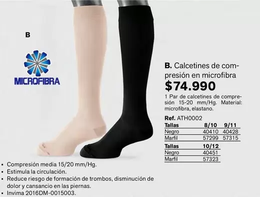 Media - Calcetines de compresión en microfibra