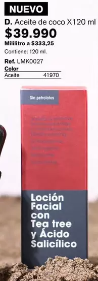 Aceite de coco X120 ml