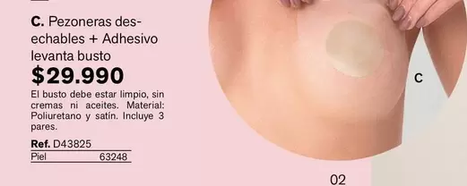 Limpio - Pezoneras desechables + Adhesivo levanta busto