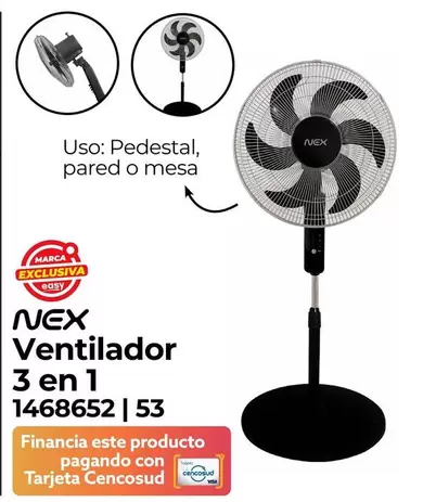 Nex - Ventilador 3 en 1 1468652