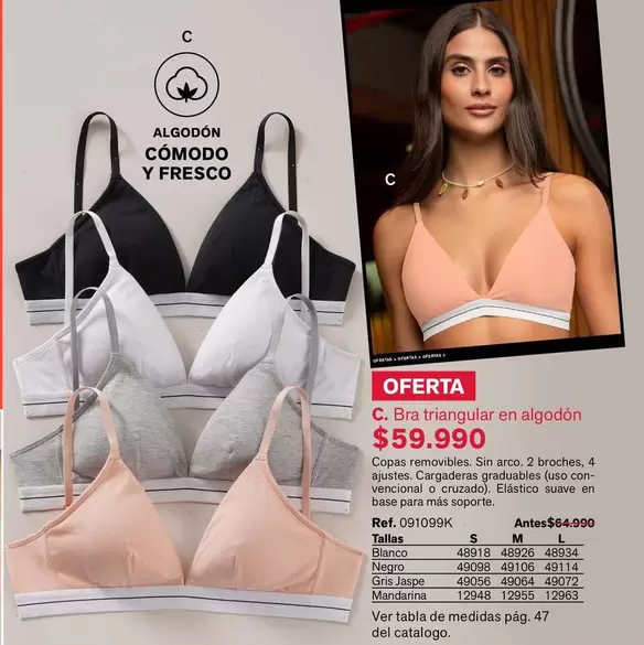 Arco - Bra triangular en algodón