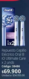 Oral B - Cepillo Eléctrico IO Ultimate Care x 2 unds