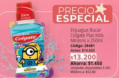 Colgate - Plax Kids Minions x 250ml