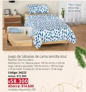 no - Juego de Sábanas de cama sencilla Azul