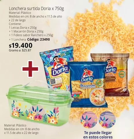 Doria - Lonchera surtida x 750g