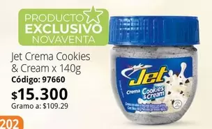 Jet - Crema Cookies & Cream x 140g