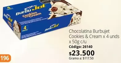Jet - Cookies & Cream x 4 unds x 50g c/u