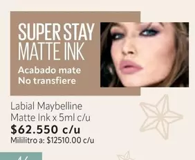Maybelline - Matte Ink x 5ml c/u