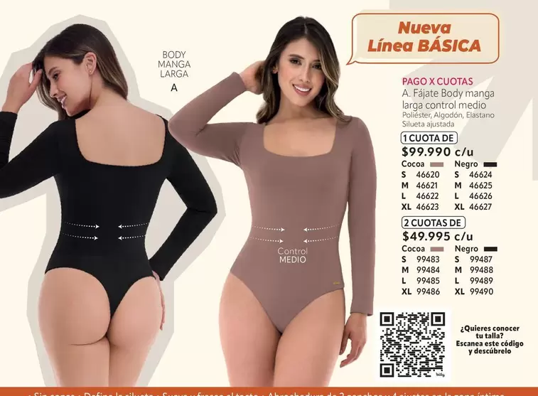 Control - Body manga larga