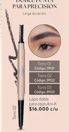 Lápiz doble para cejas