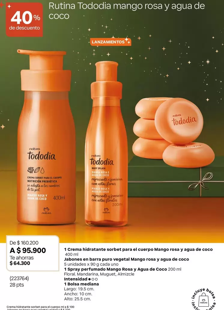 Mango - Rutina Tododia mango rosa y agua de COCO