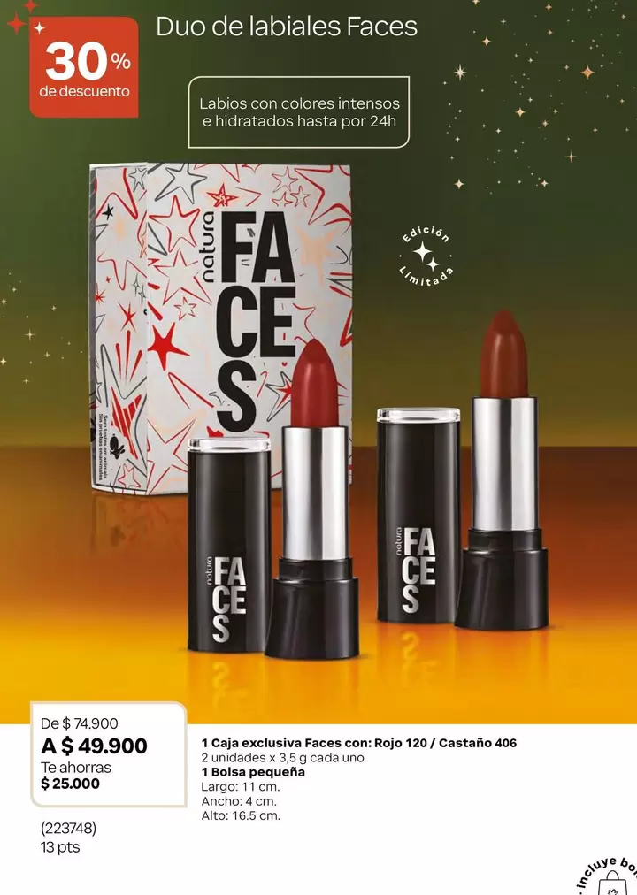 Natura - Duo de labiales Faces