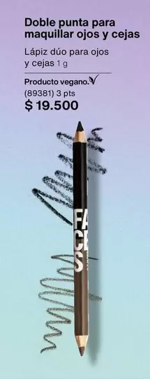 Doble punta para maquillar ojos y cejas