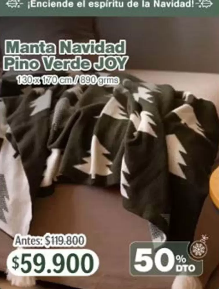 Joy - Manta Navidad Pino Verde