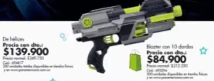 Pistola con 10 dardos